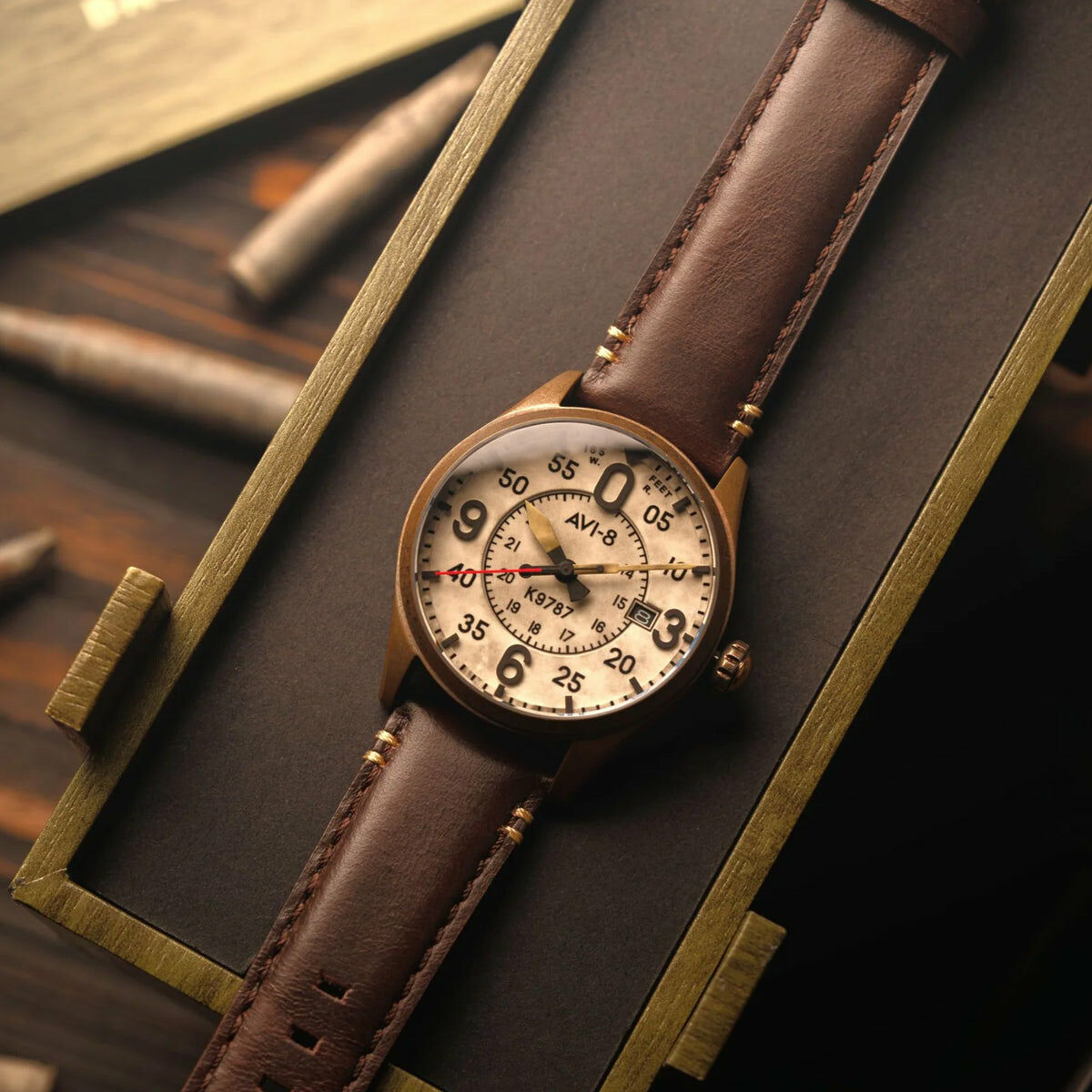 AVI-8 Spitfire Smith Automatic Oxidized Bronze AV-4090-07