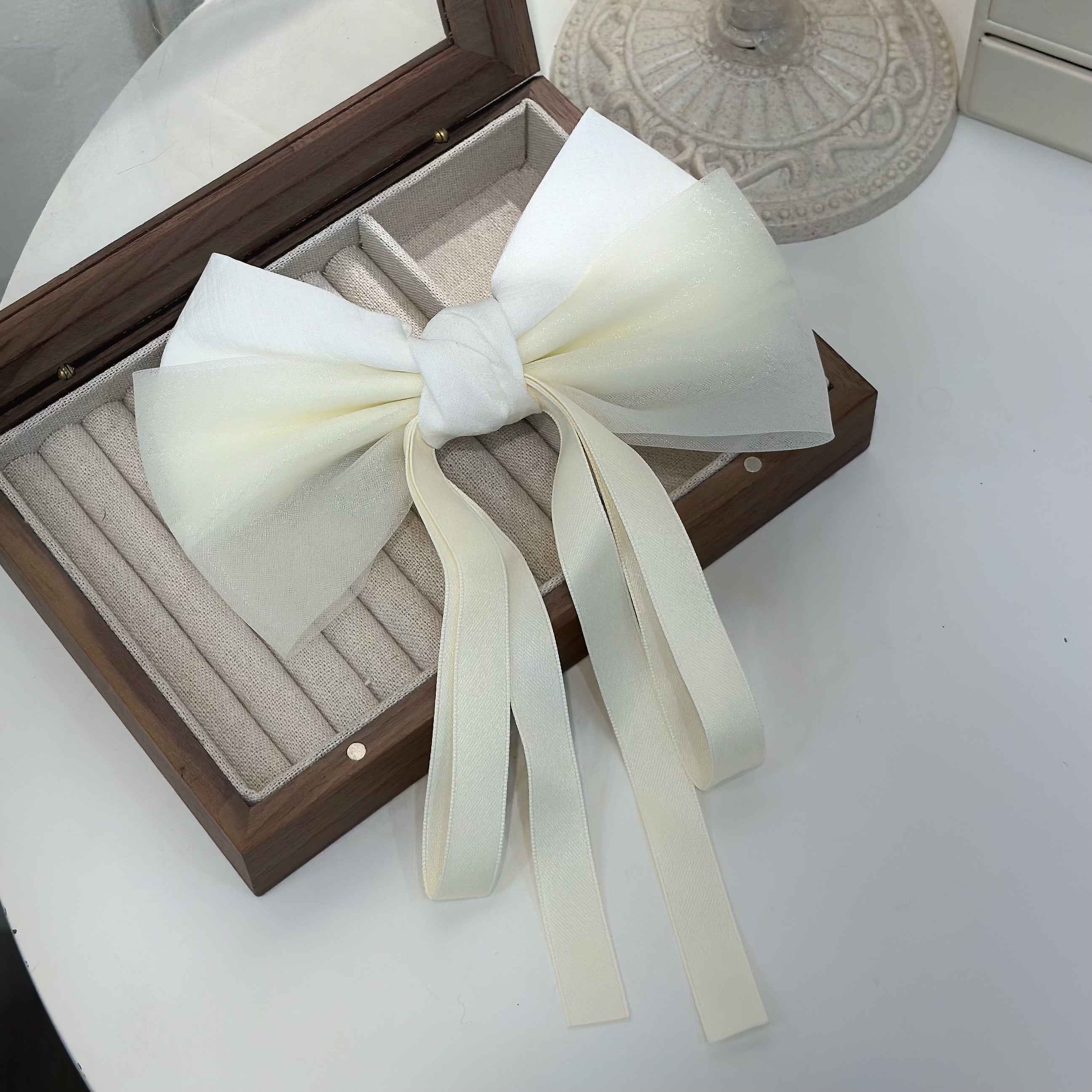 G39網紗花紋蝴蝶結