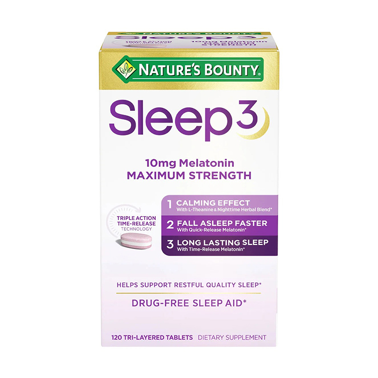 Nature's Bounty Sleep3 10mg. Melatonin, 120 Tablets