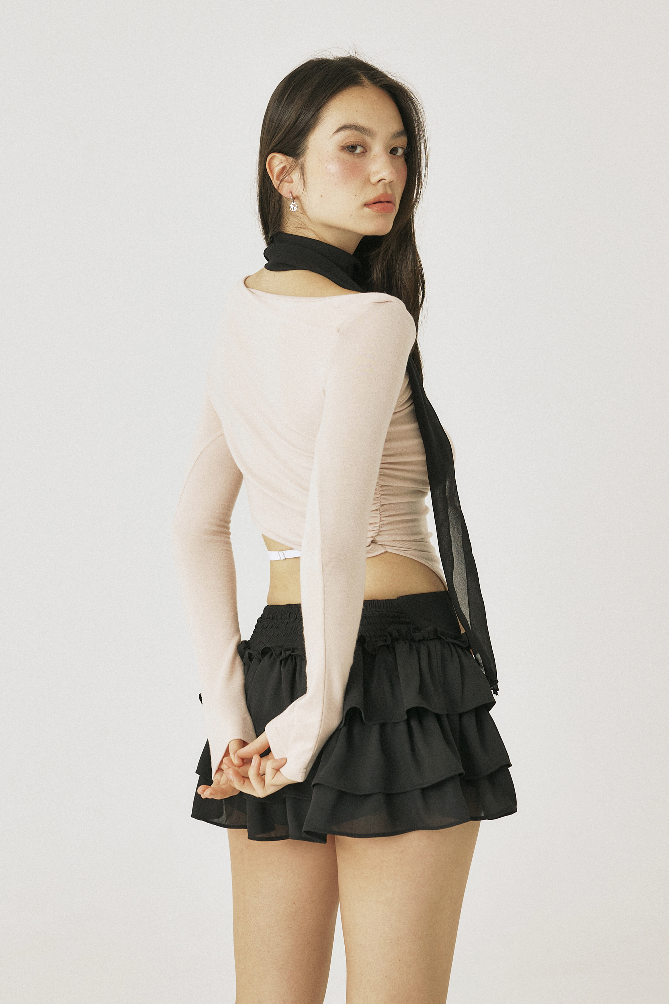 【threetimes】(韓国/関税/送料無料) 24SS Blush skirt 3色 threetimes] BLUSH SKIRT