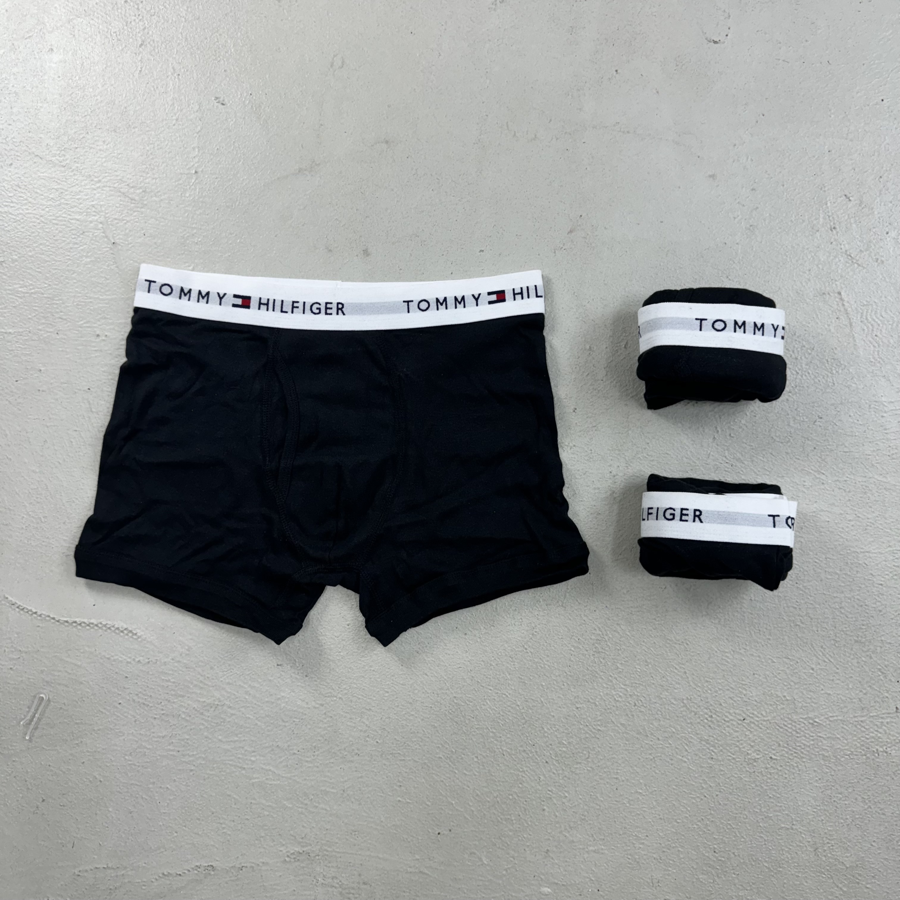 Tommy Hilfiger 彈性四角內褲/黑 (三件組)