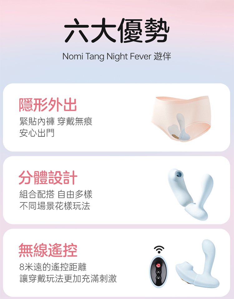 nomi tang 二合一按摩棒 穿戴式按摩棒 吸吮震動