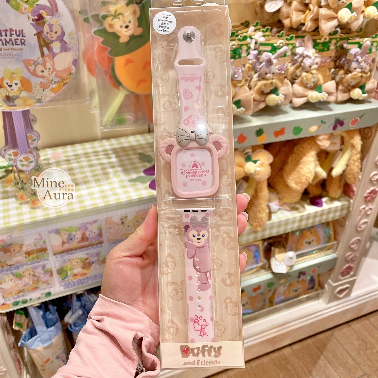 雪莉玫 ShellieMay 大頭造型 錶殼 + 錶帶組 Apple Watch 適用38-41mm/42-49mm -上海迪士尼樂園