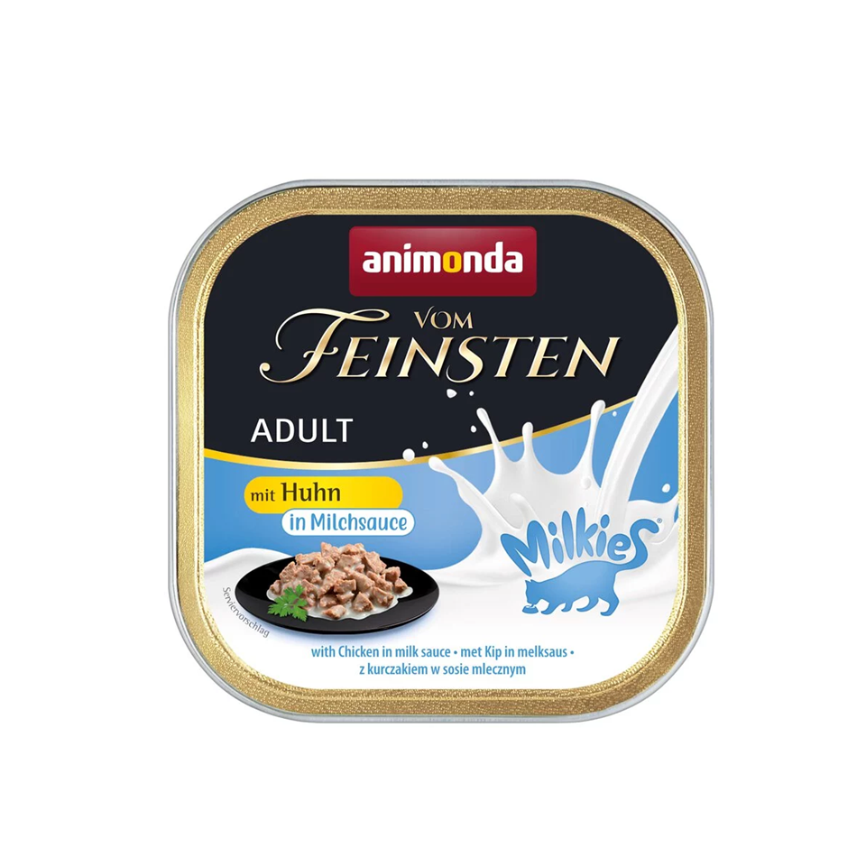 Animonda Milkies 無穀物成貓主食罐｜雞肉粒伴牛奶醬