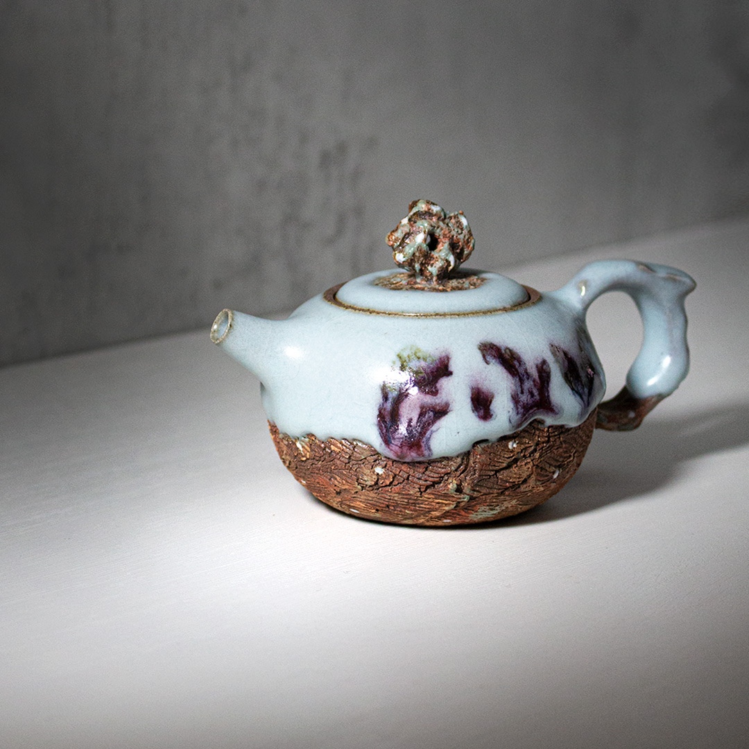 汝青彩陶紋理創作壺