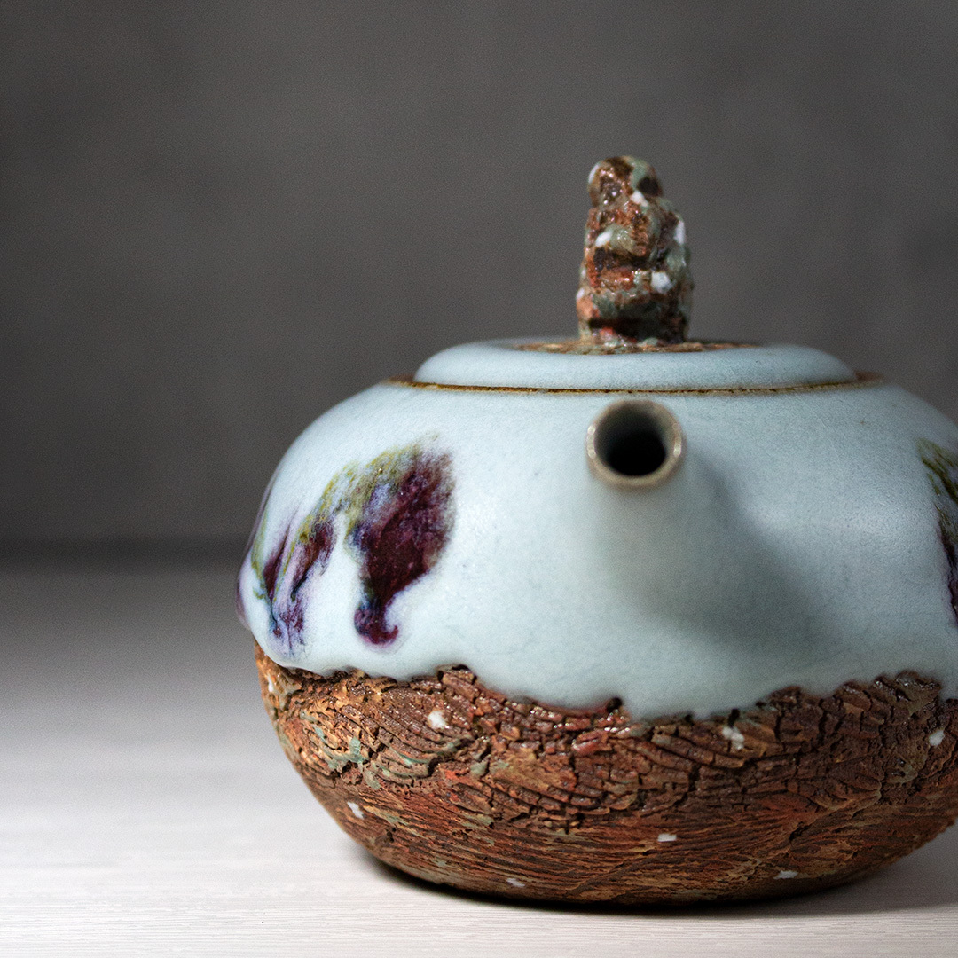 汝青彩陶紋理創作壺