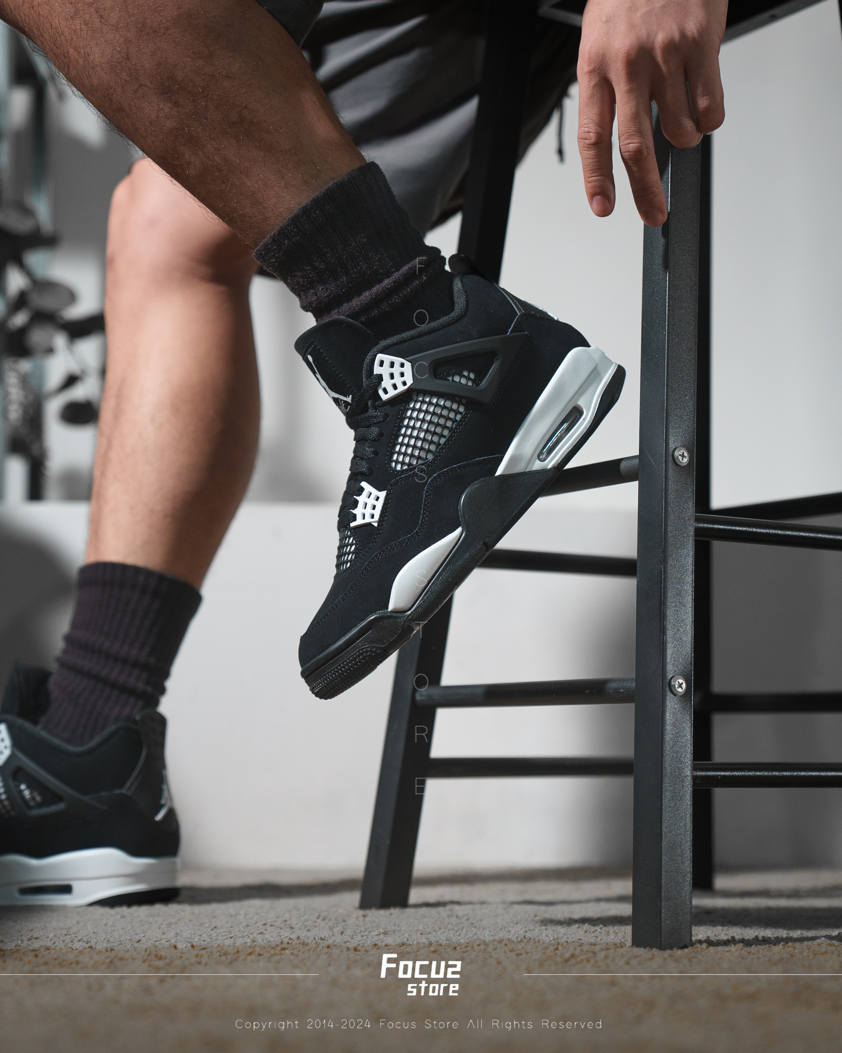 【Focus Store】 現貨秒發 Nike Air Jordan 4 Retro "White Thunder" 黑白 FQ8138-001