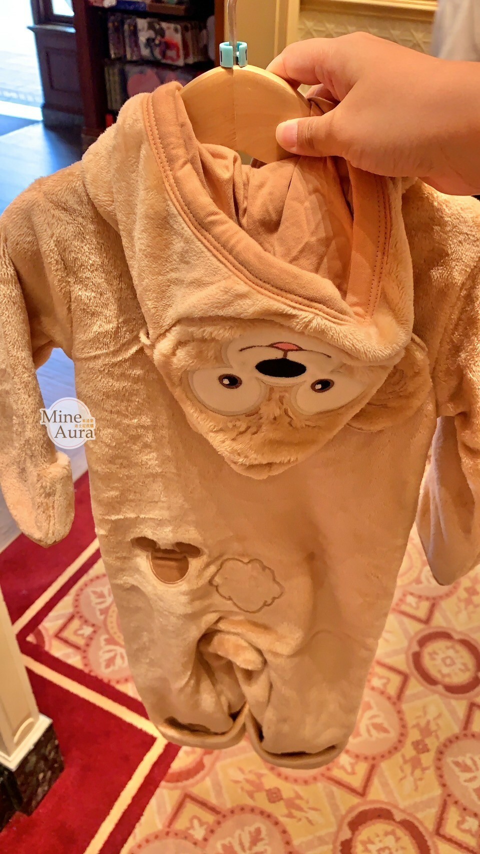 (現貨) 達菲 Duffy 可愛造型 大頭連帽 連身 嬰兒 包屁衣 -香港迪士尼樂園