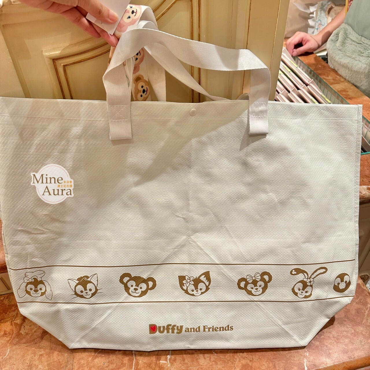 達菲 Duffy  與好友們 圖案 M號 購物袋 提袋 D&F達菲系列 -香港迪士尼樂園
