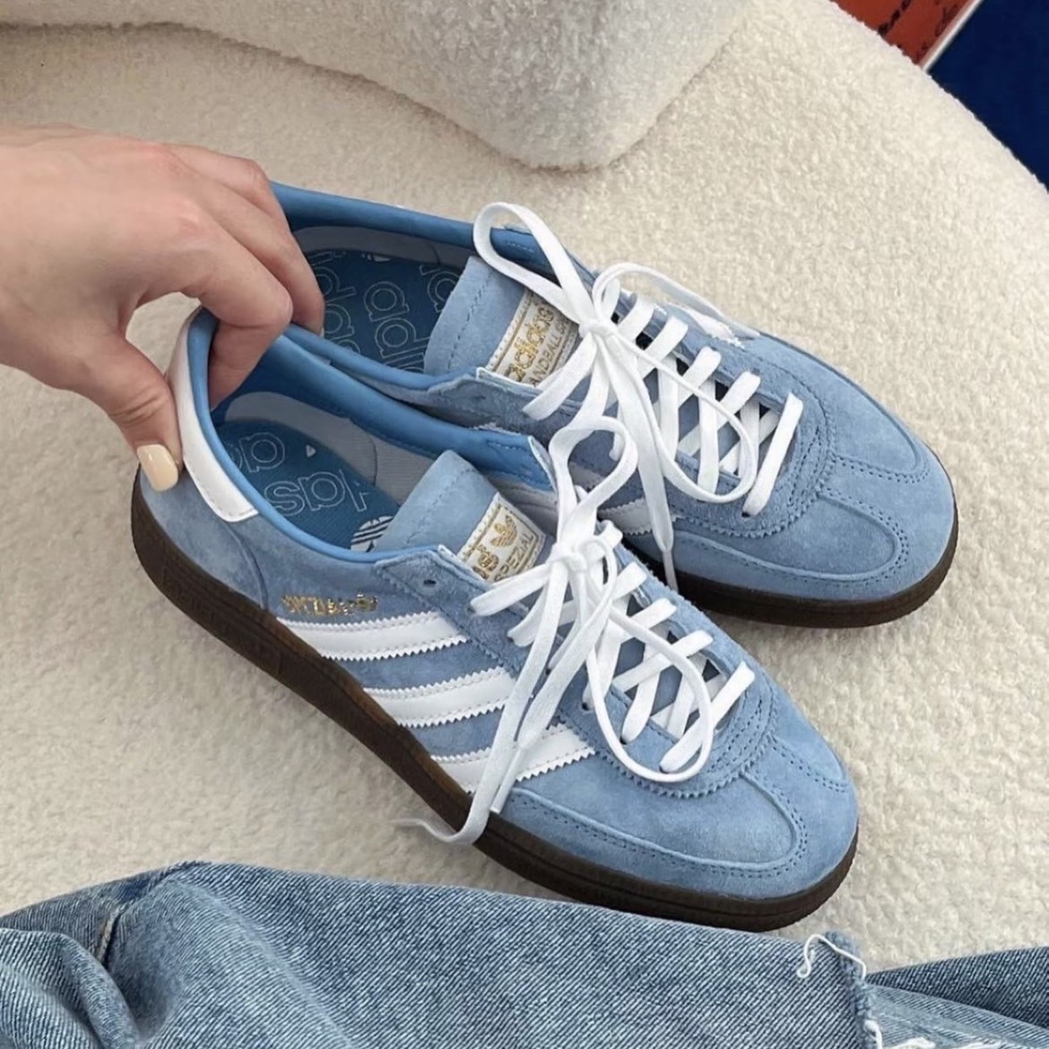 Adidas Handball Spezial "Light Blue"淺藍 麂皮 焦糖底