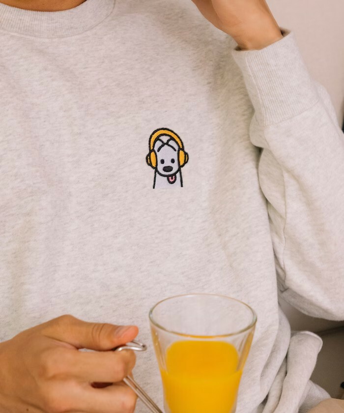 "代購" matsui 24AW 別注「Music」背面印花長袖圓領薄大學踢