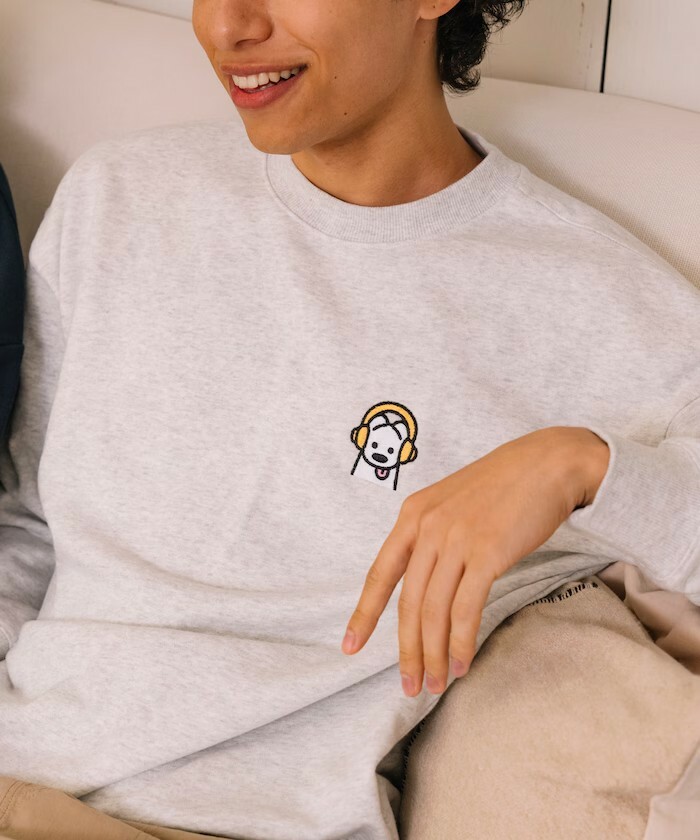 "代購" matsui 24AW 別注「Music」背面印花長袖圓領薄大學踢