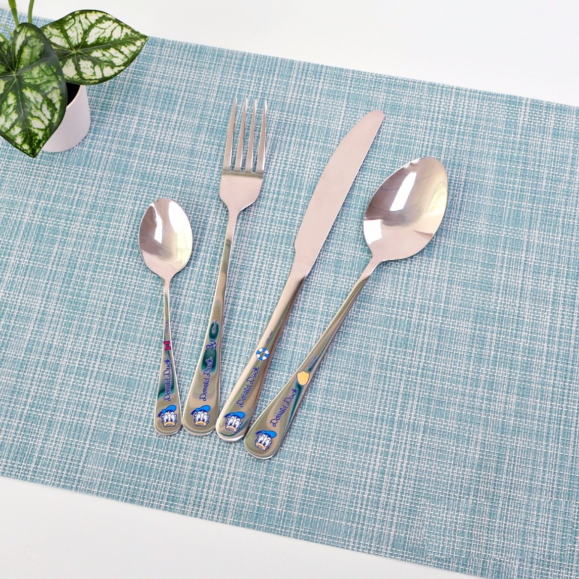 迪士尼唐老鴨 - 304不銹鋼餐具套裝|禮盒 (匙,叉,刀)