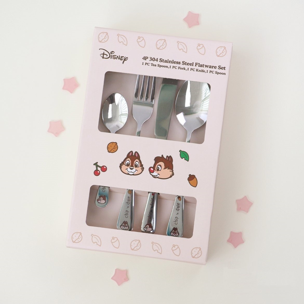 迪士尼鋼牙與大鼻 |  304不銹鋼餐具套裝|禮盒 (匙,叉,刀)