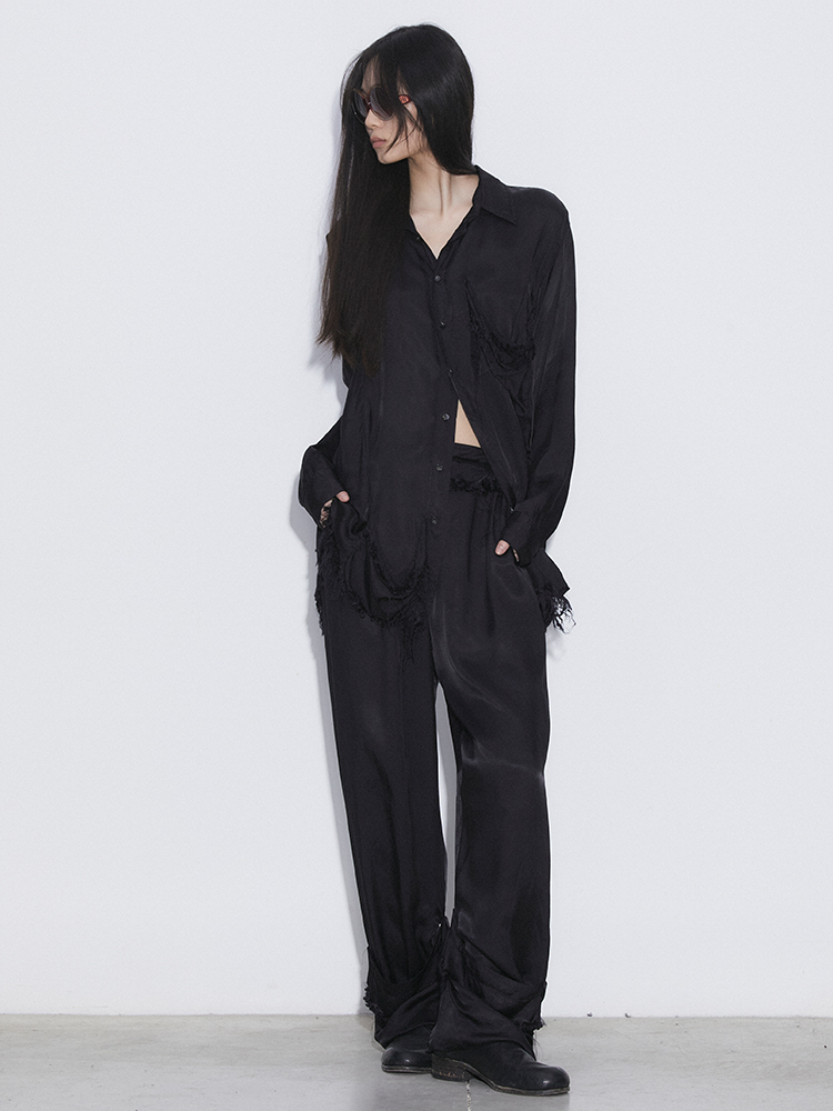 Fraying Cuff Trouser