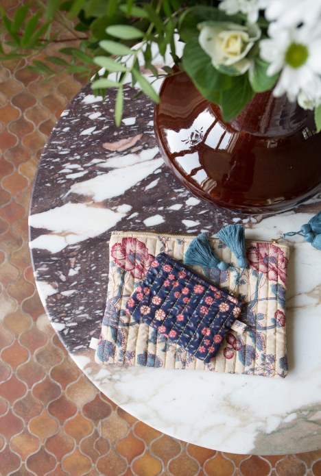 預購𓂃LOUISEMISHA│Lois Pouch流蘇拉鍊零錢包．Midnight Star Garden