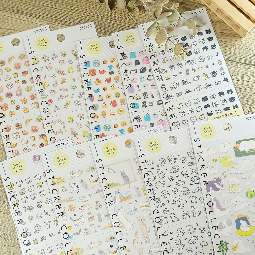 日本MIDORI．手帳專用貼紙 共十款 2024新款