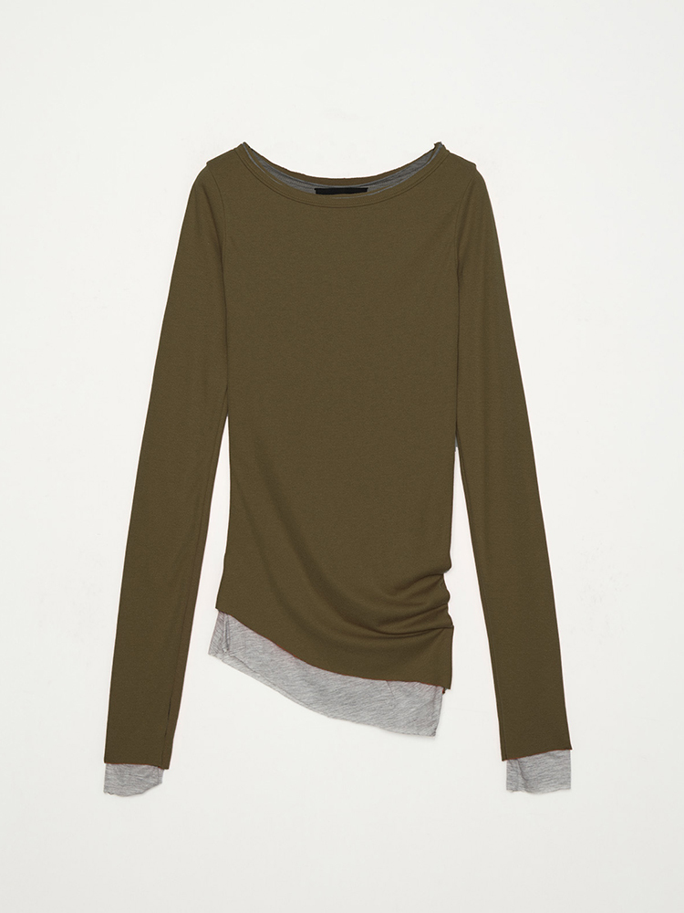 Banana Twist Top-Dark Khaki