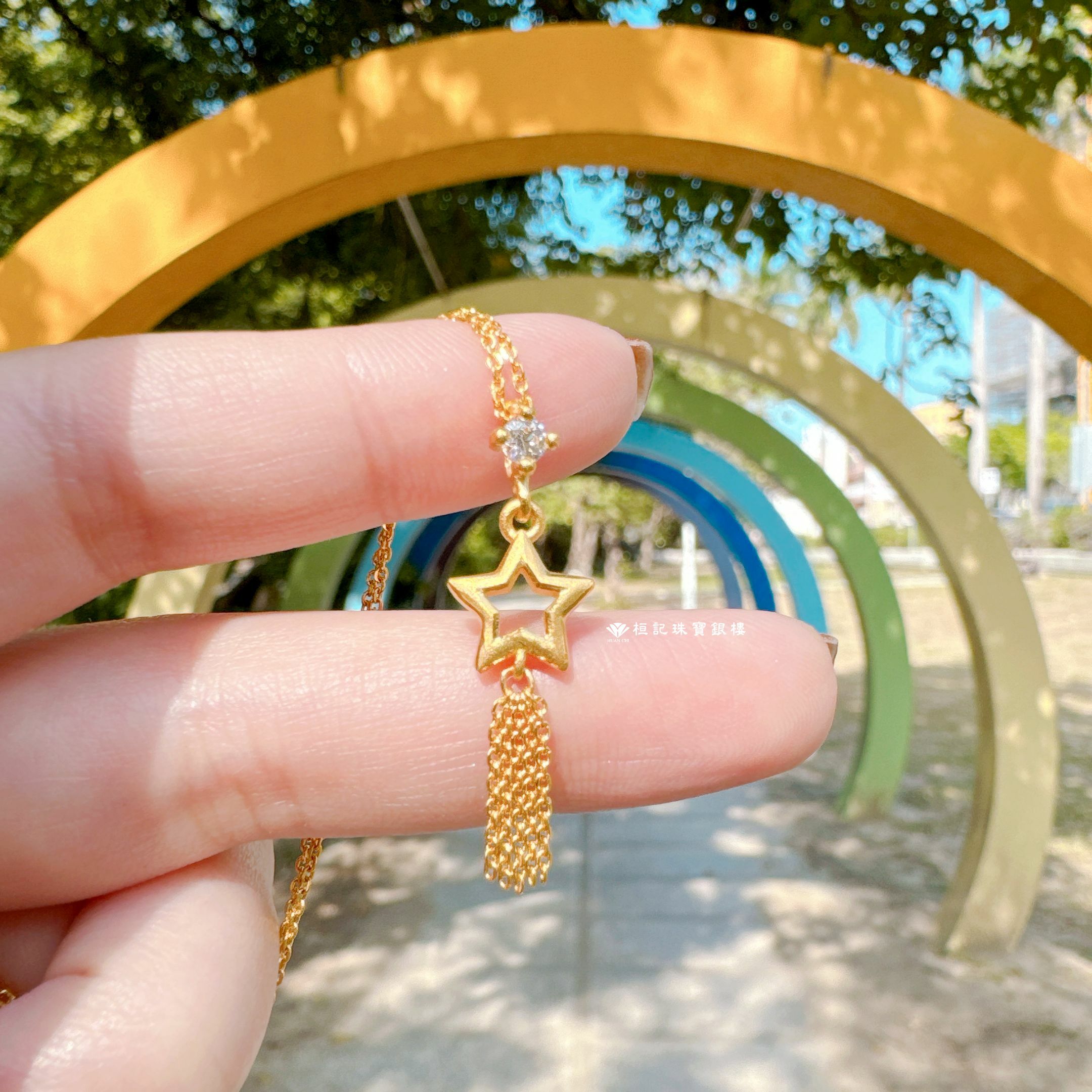 小流星/星月相伴/小宇宙(鋯石) 黃金墜子