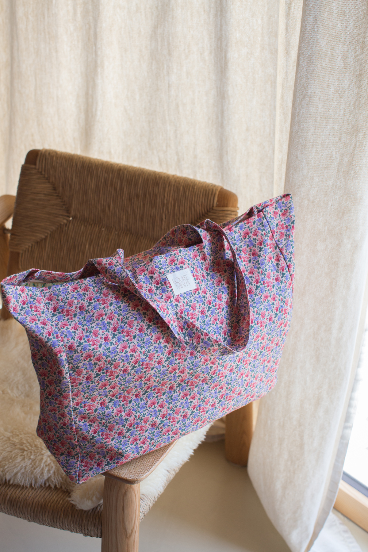 預購𓂃LOUISEMISHA│Beverly Tote Bag手提購物袋．Blush Floral World