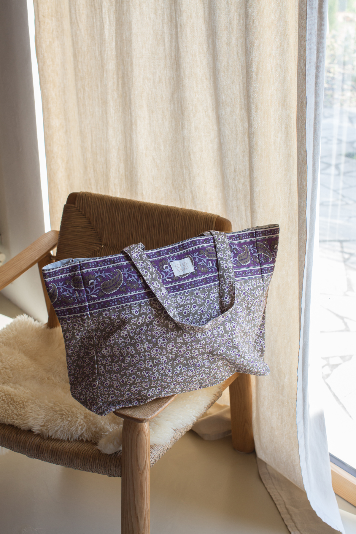 預購𓂃LOUISEMISHA│Beverly Tote Bag手提購物袋．Khaki Freesia Dreams