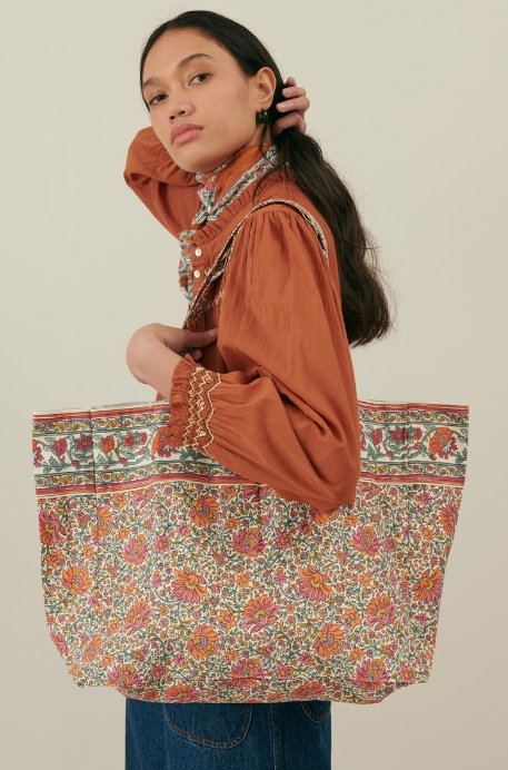 預購𓂃LOUISEMISHA│Beverly Tote Bag手提購物袋．Ivory Winter Garden