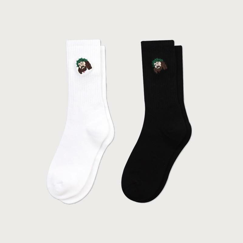 現貨|耶穌刺繡毛巾襪【SCSXU7】