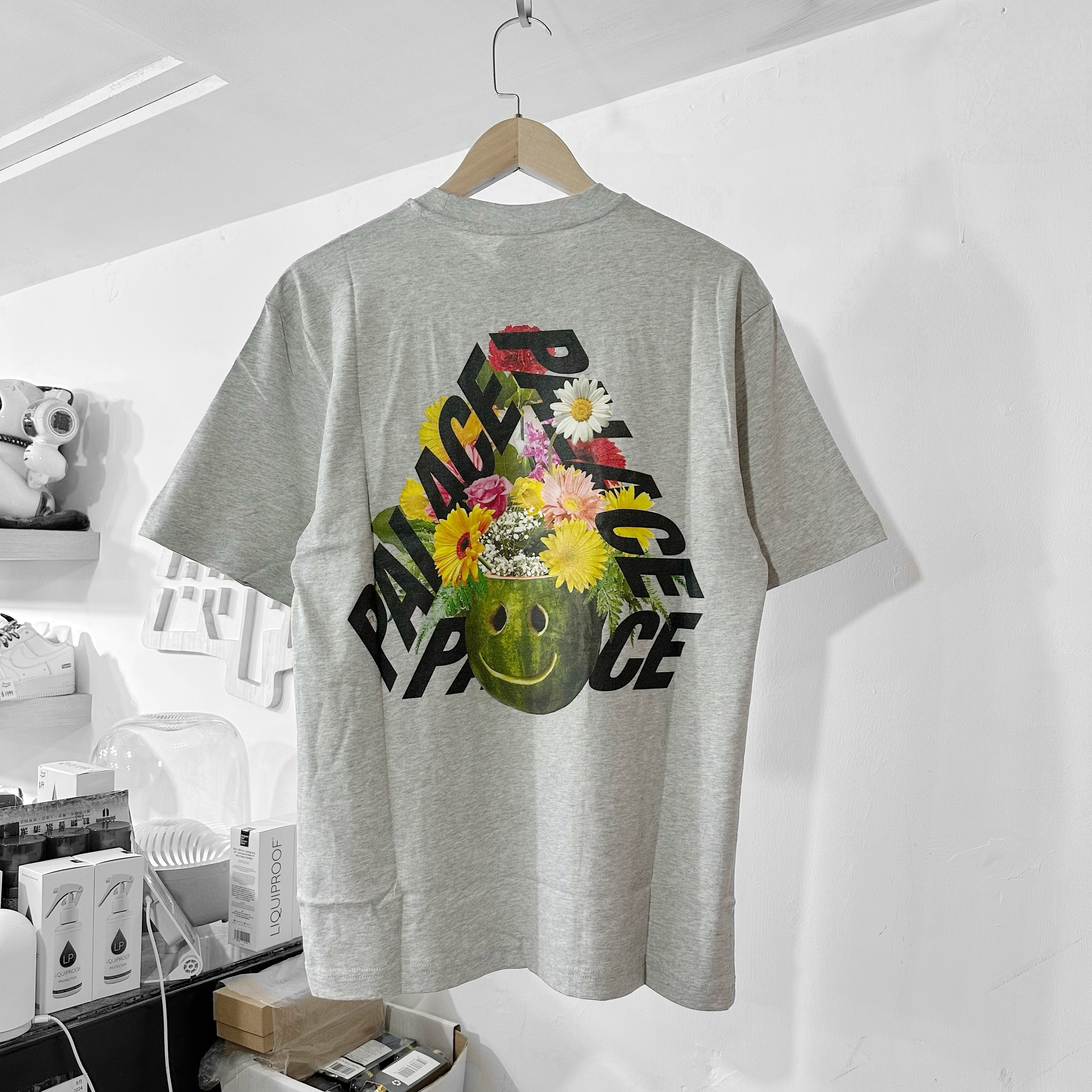 PALACE P-3 PUNCH T-SHIRT GREY MARL