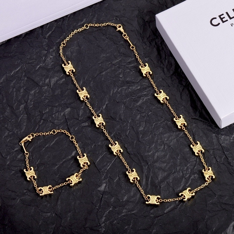 18k ce”經典金凱旋門一體設計定製項鍊/手鍊