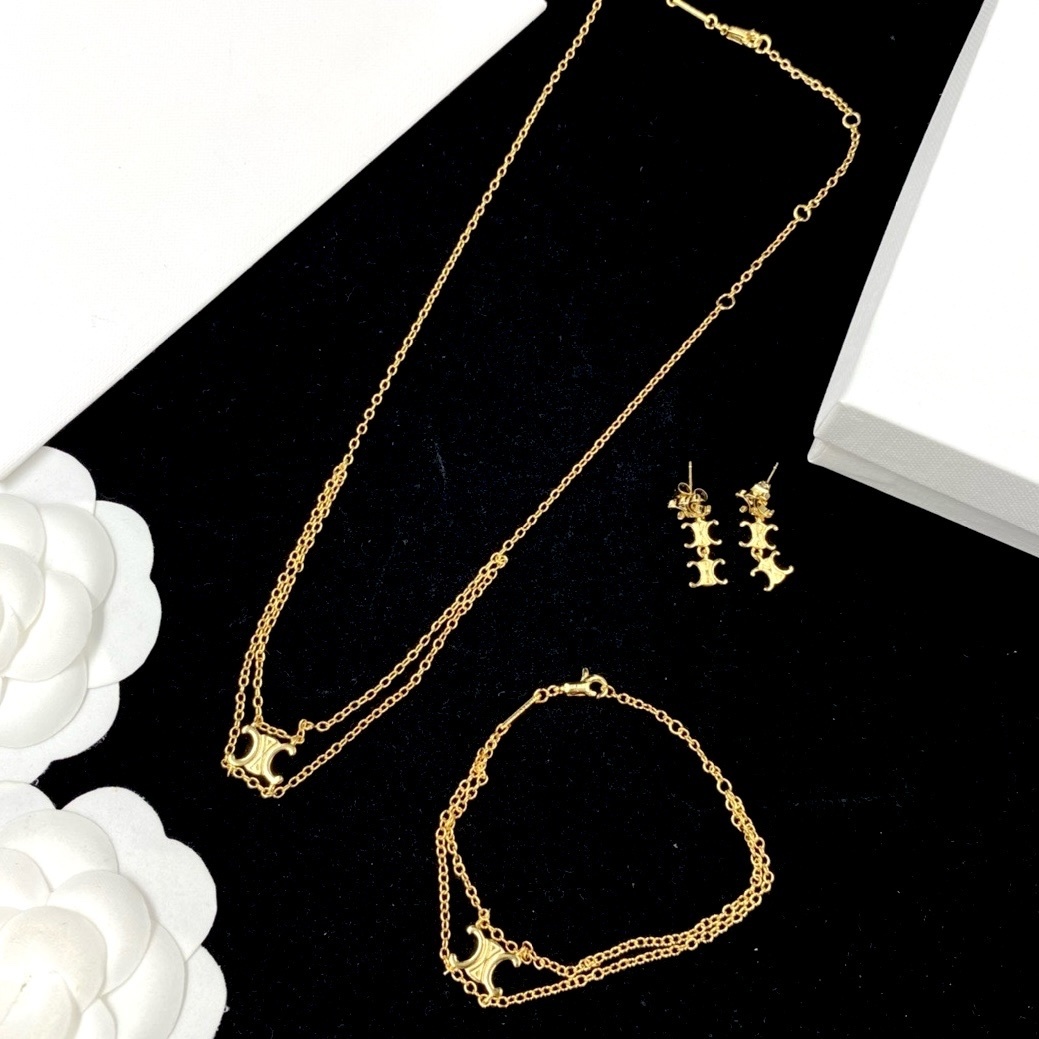 18k ce”凱旋門牌雙層金鍊定製全系列