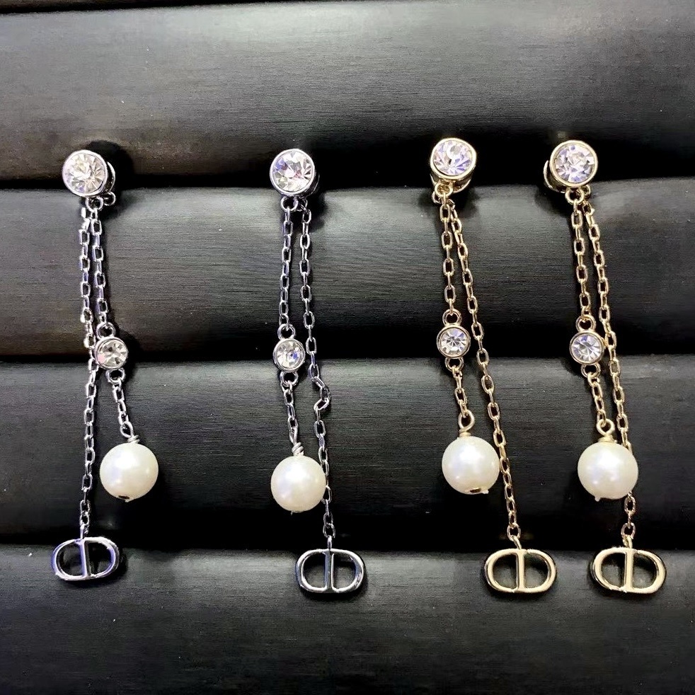 18k CD”珍珠鑽夢幻流蘇定製後扣長墜