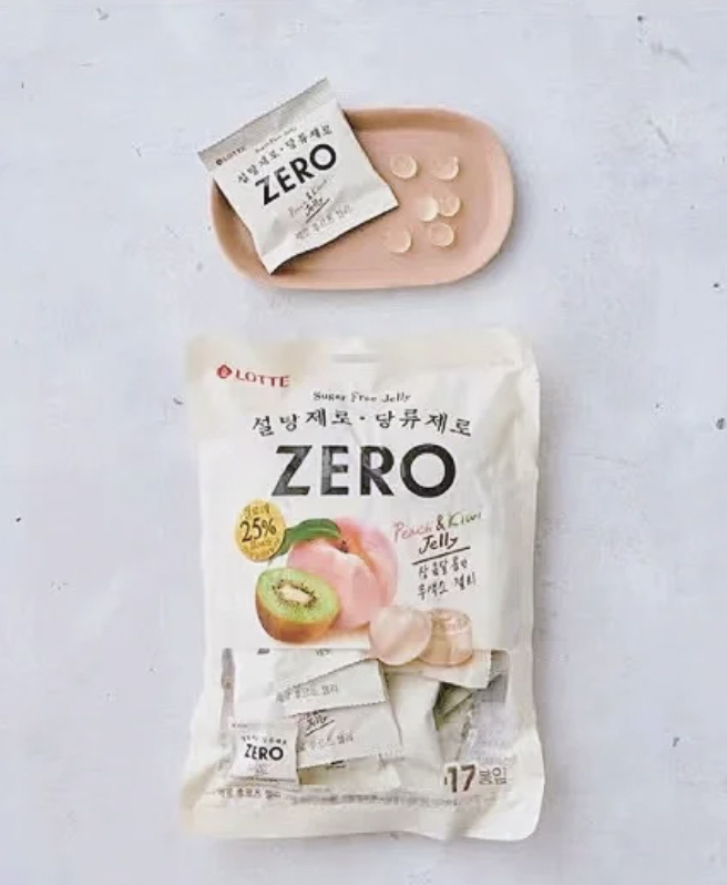 🇰🇷 Lotte樂天zero水蜜桃味果汁軟糖奇異果味QQ糖果（K8 CO730）