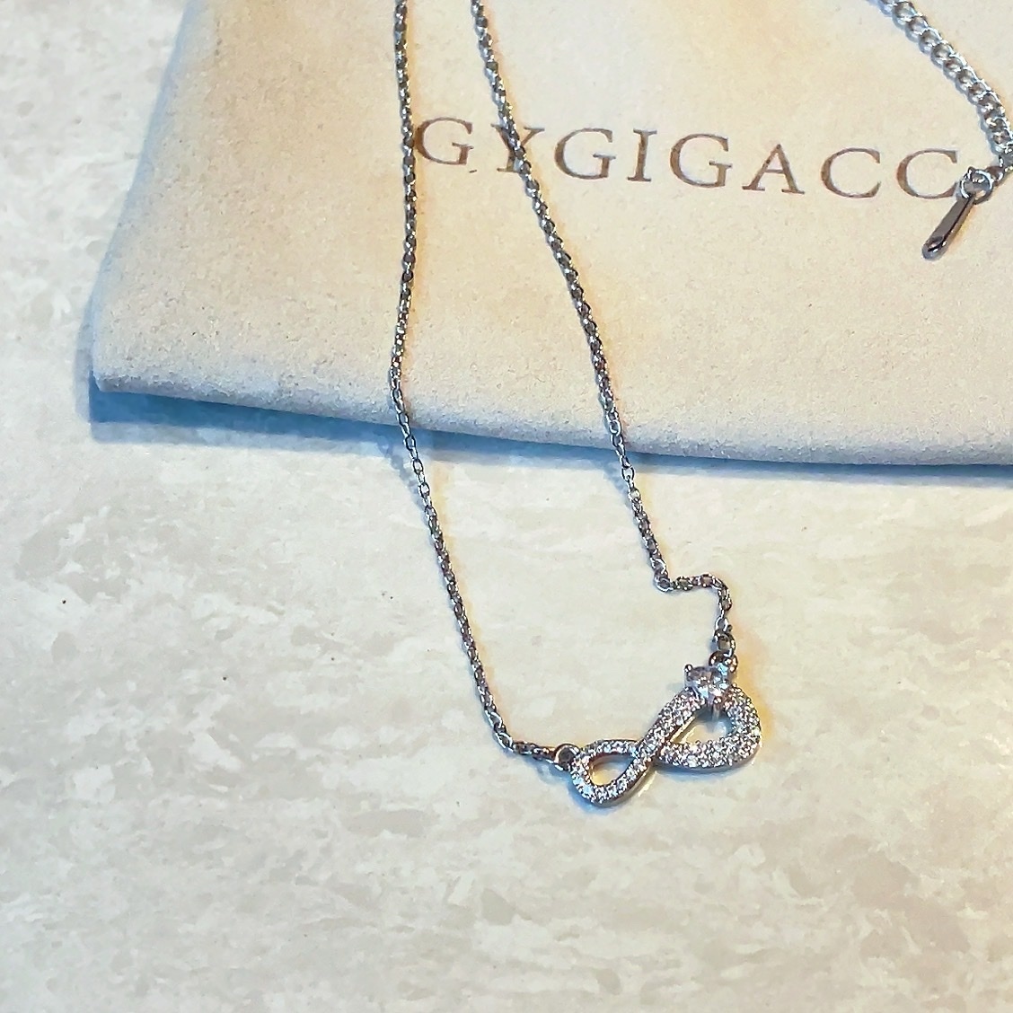 silver love”無盡浪漫連結銀鑽項鍊