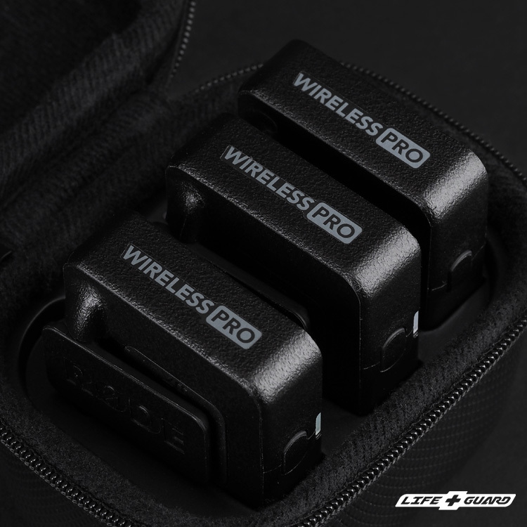 LIFE+GUARD 貼膜安裝示意，適用 RODE Wireless Pro
