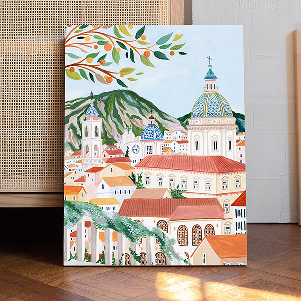 浪漫都市無框掛畫