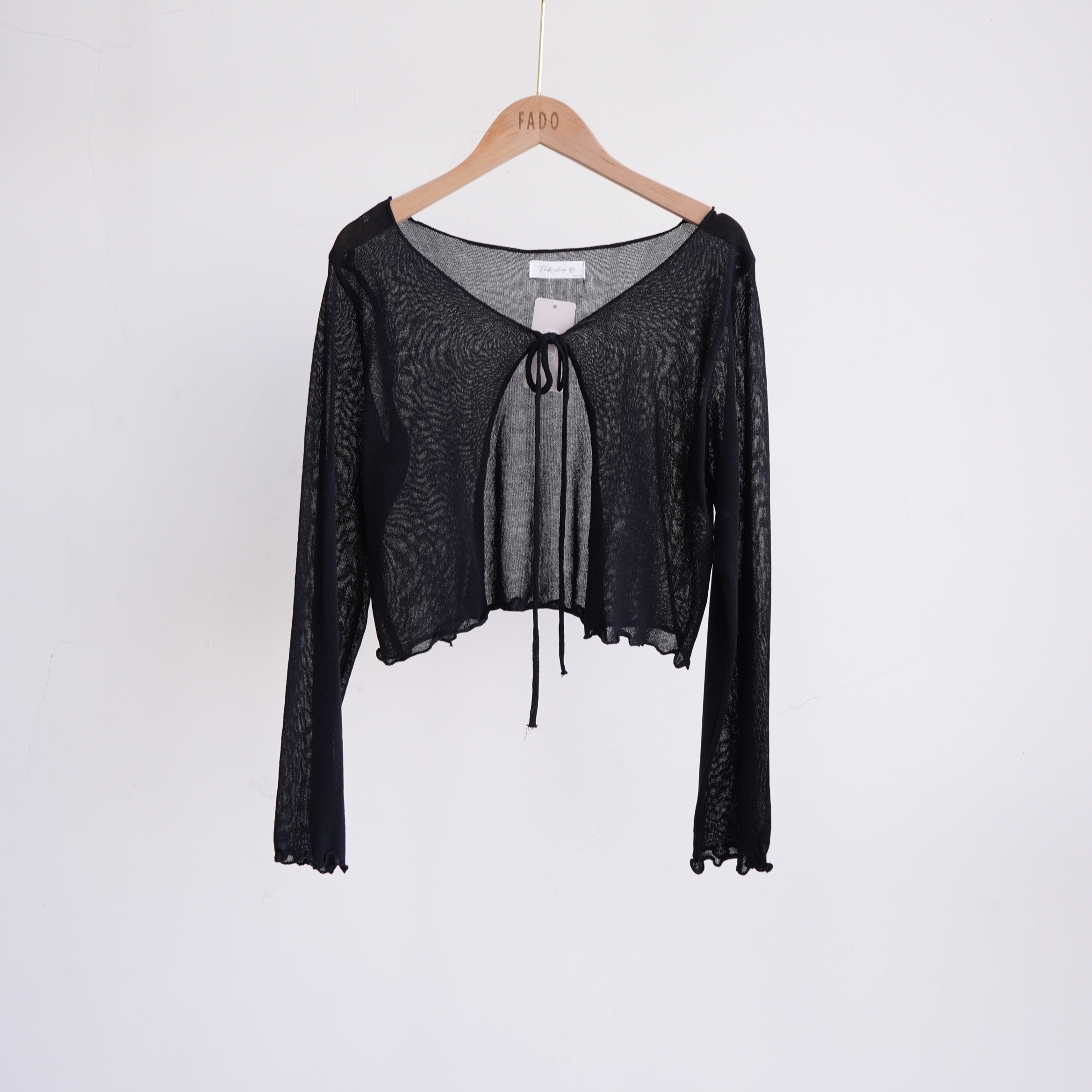 法朵Fado shop｜捲邊綁帶短罩衫 812C001 六色