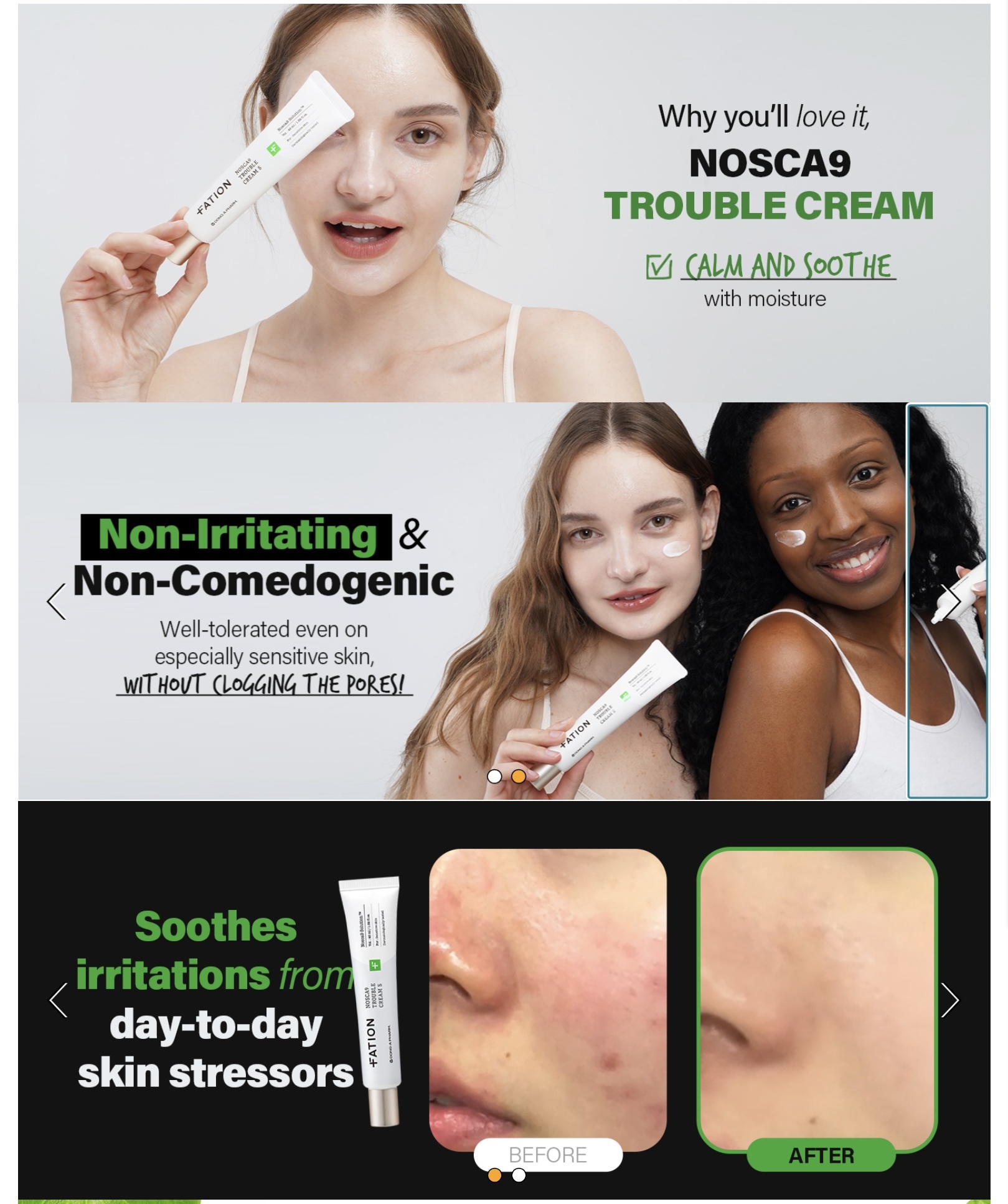 《現貨》FATION Nosca 9 Trouble Cream 45mL