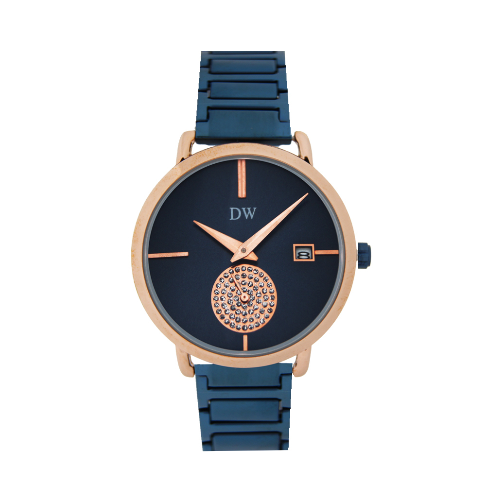 【DW 島武】D3217 時尚輕薄 簡約小秒 帶日期 淑女 不鏽鋼腕錶-