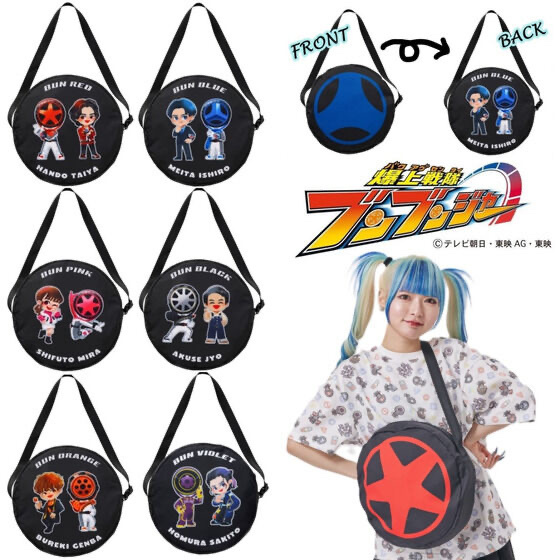 229864 Pbandai 預訂 2025/6月 爆上戦隊ブンブンジャー　デフォルメ　円形ショルダーバッグ（全6種）