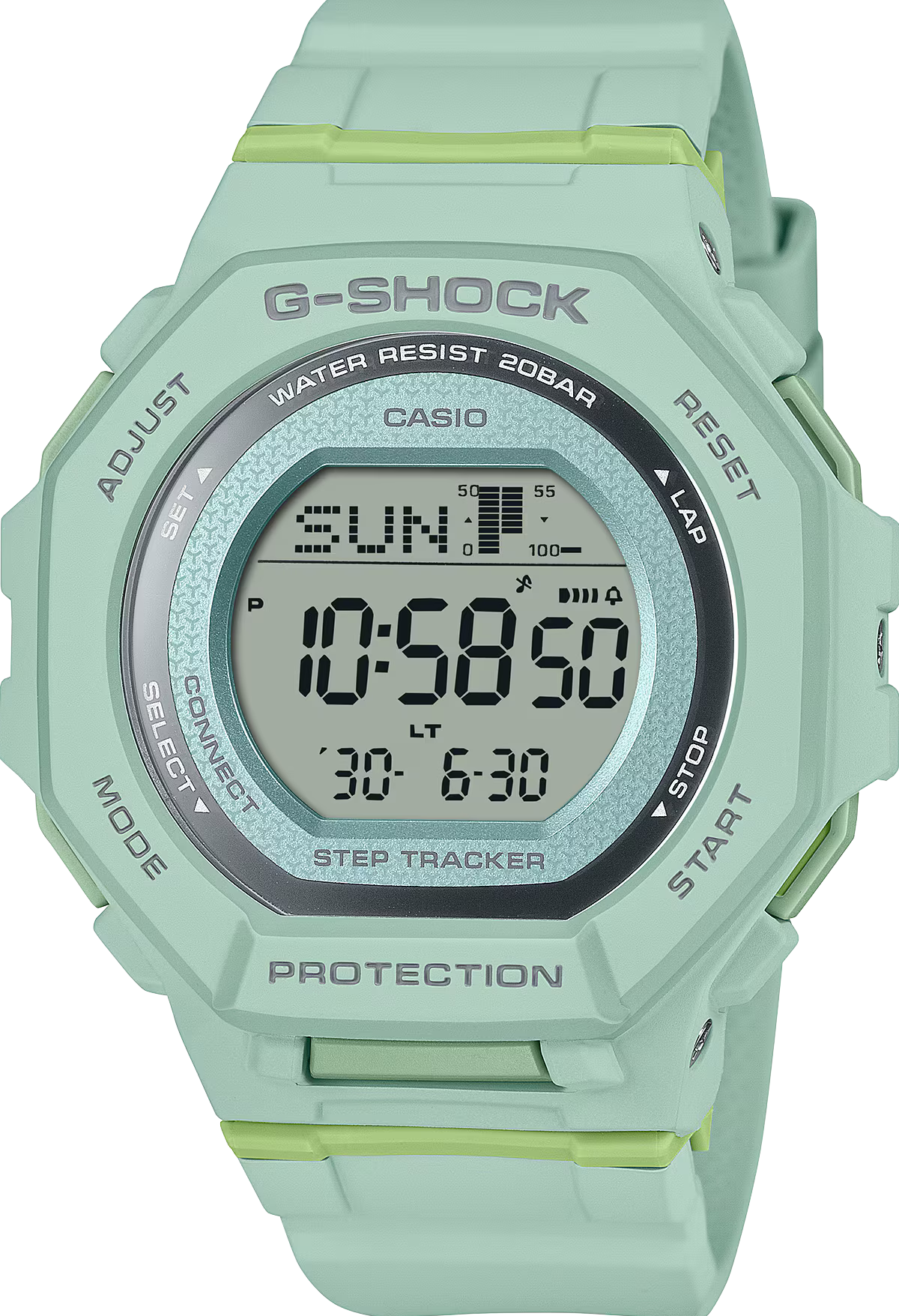 萬年鐘錶 - G-SHOCK  自然色調簡約藍芽計步器防震電子錶  GMD-B300-3   錶徑 : 43.8mm