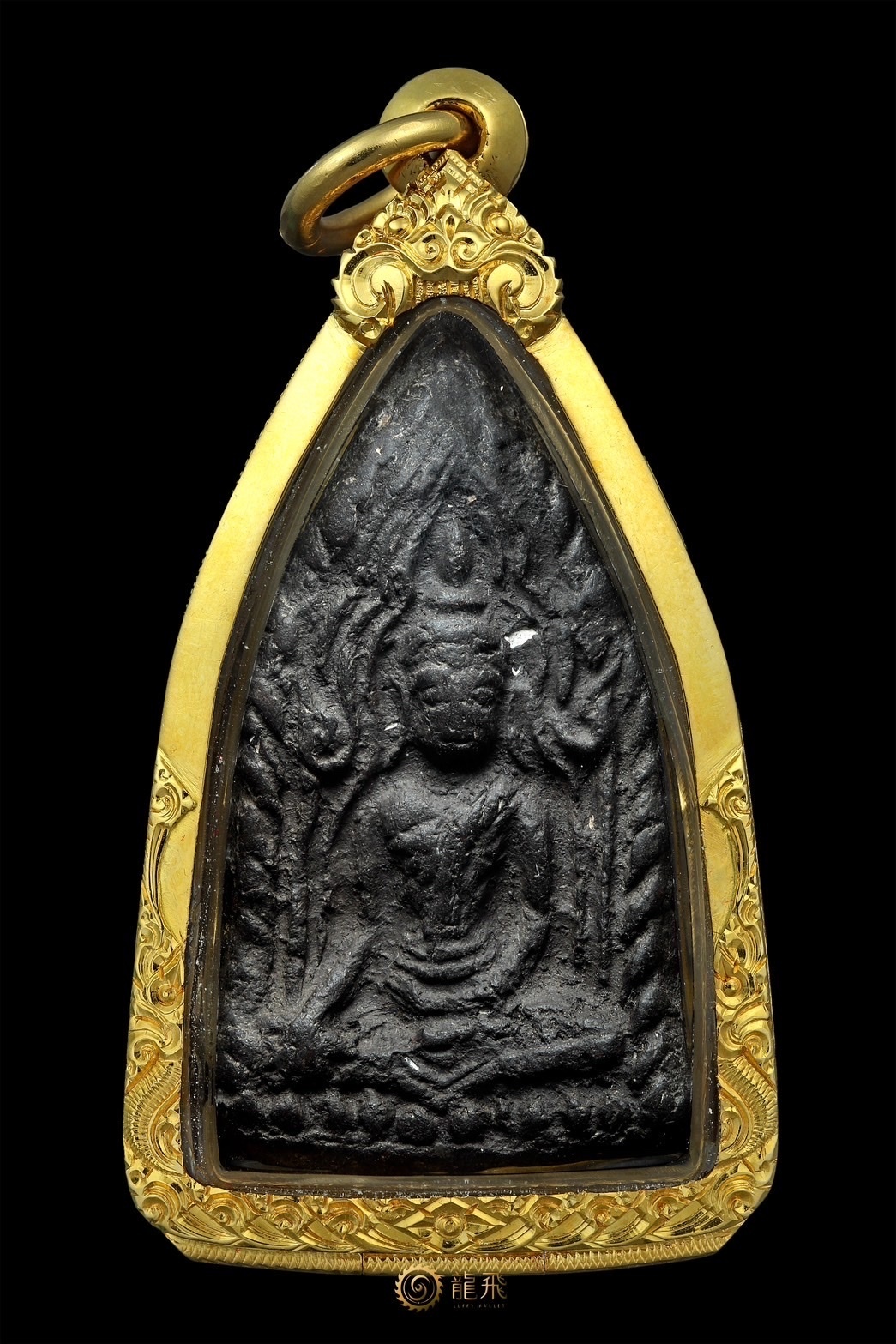 龍婆爹第一期坤平黑色肉—龍婆爹-瓦三案-佛歷2484年沙馬公大比賽兩次第三名|龍飛佛牌LuffyAmulet