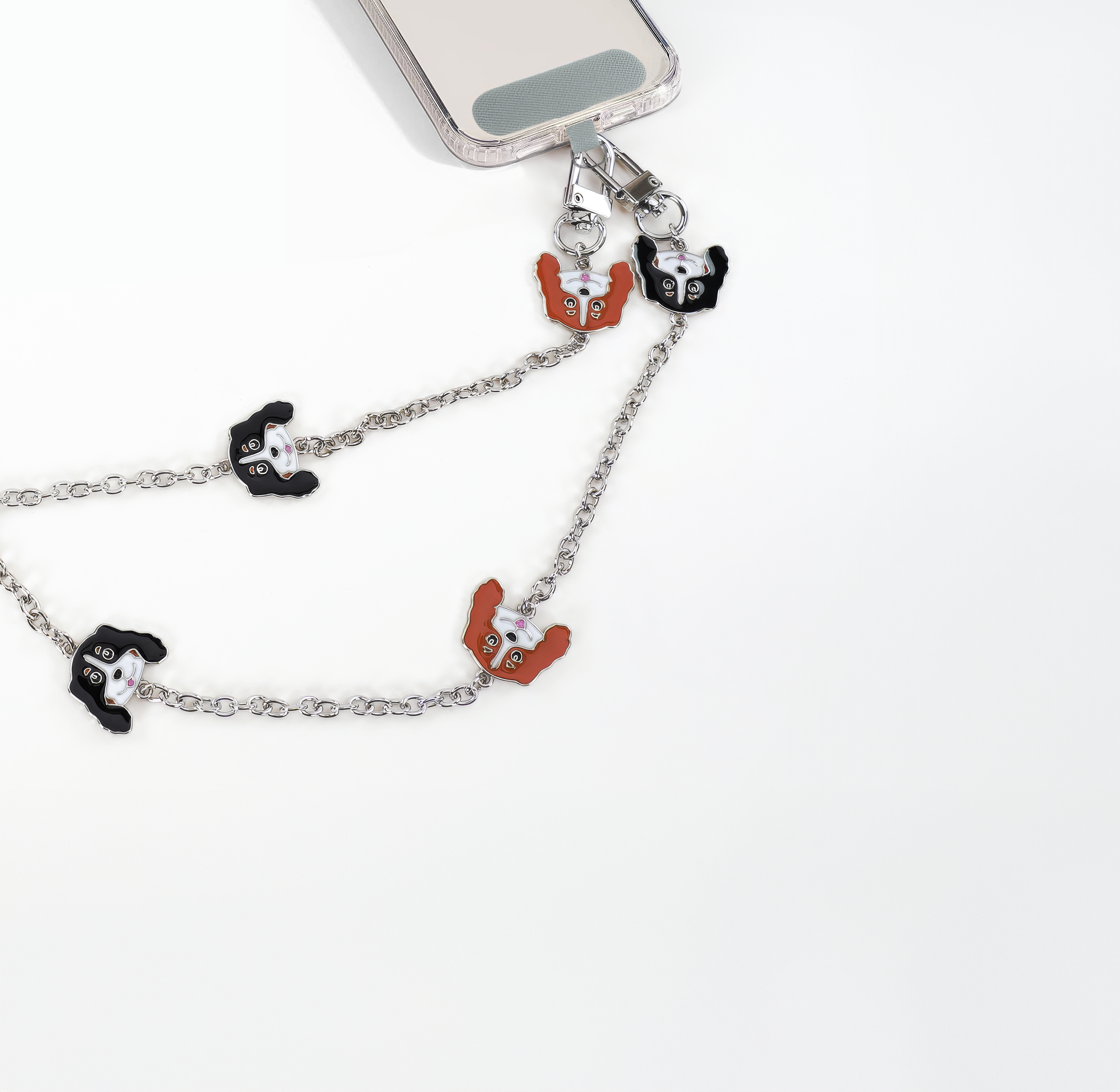 Cross-body phone Strap - King Charles - BrownWhite + TRI