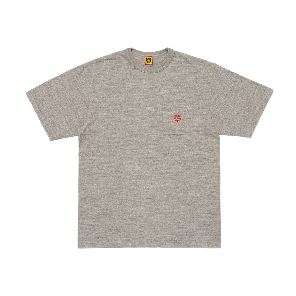 現貨折扣，灰色XL┃日本製 HUMAN MADE POCKET T-SHIRT 美式愛心 竹節棉 天竺棉 刺繡 口袋 短T