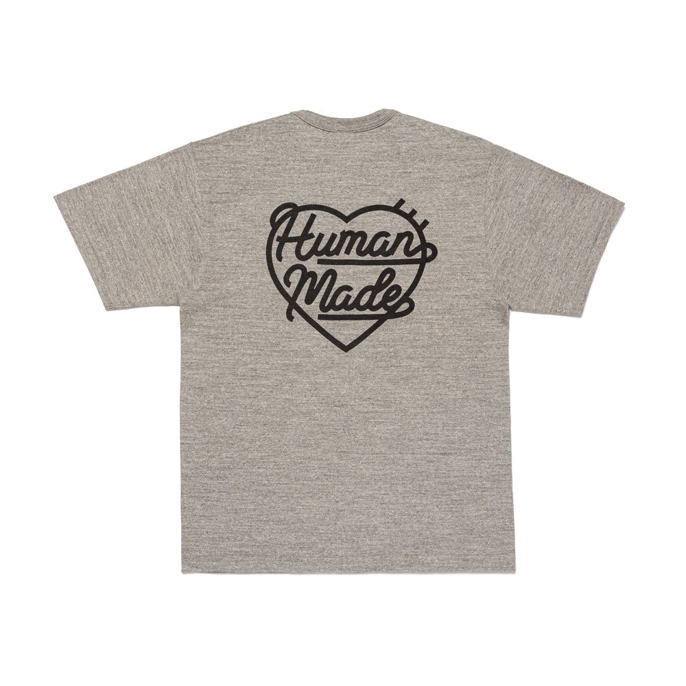 現貨折扣，灰色XL┃日本製 HUMAN MADE POCKET T-SHIRT 美式愛心 竹節棉 天竺棉 刺繡 口袋 短T