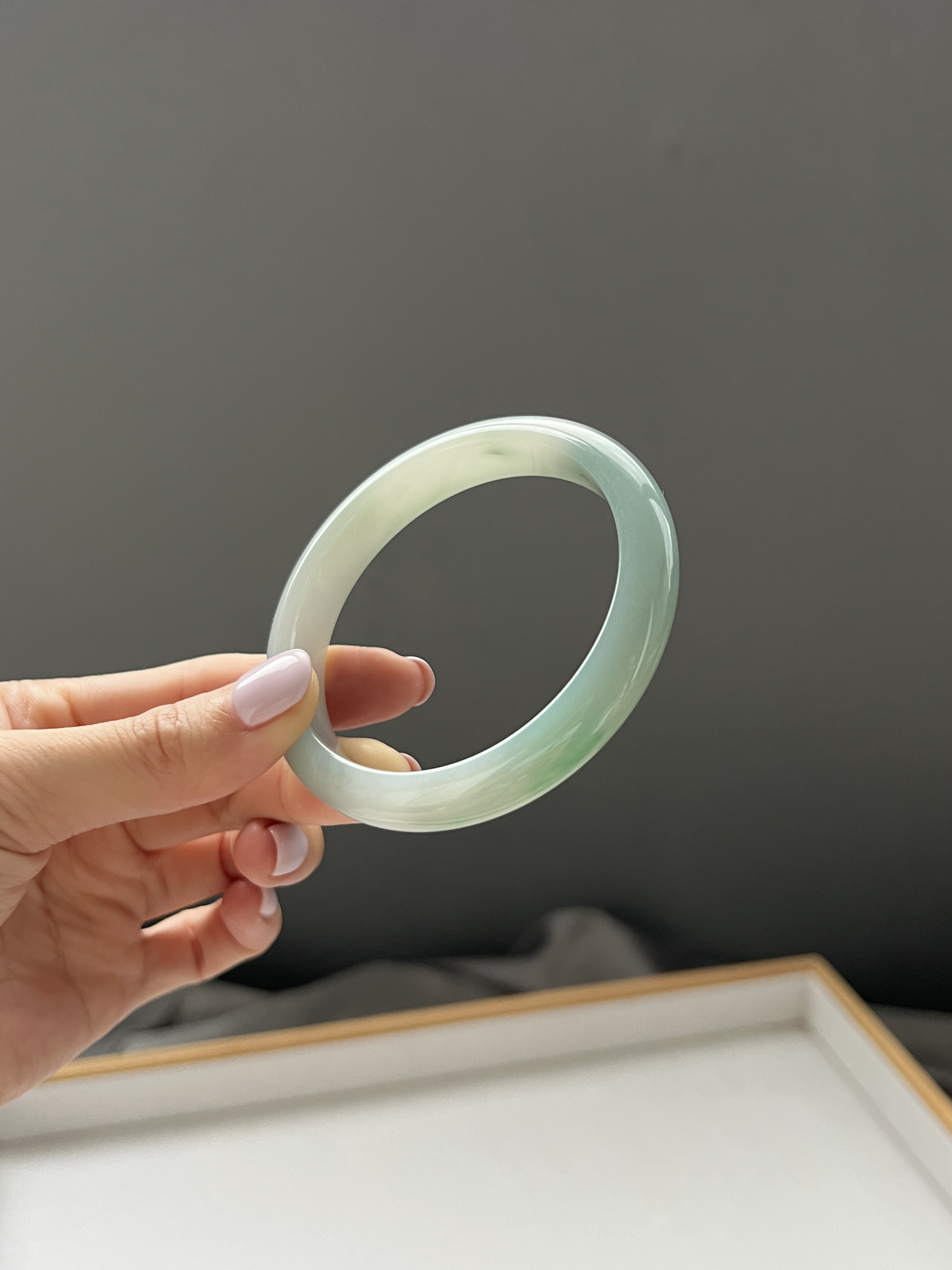 碧波晴翡細正圈手鐲