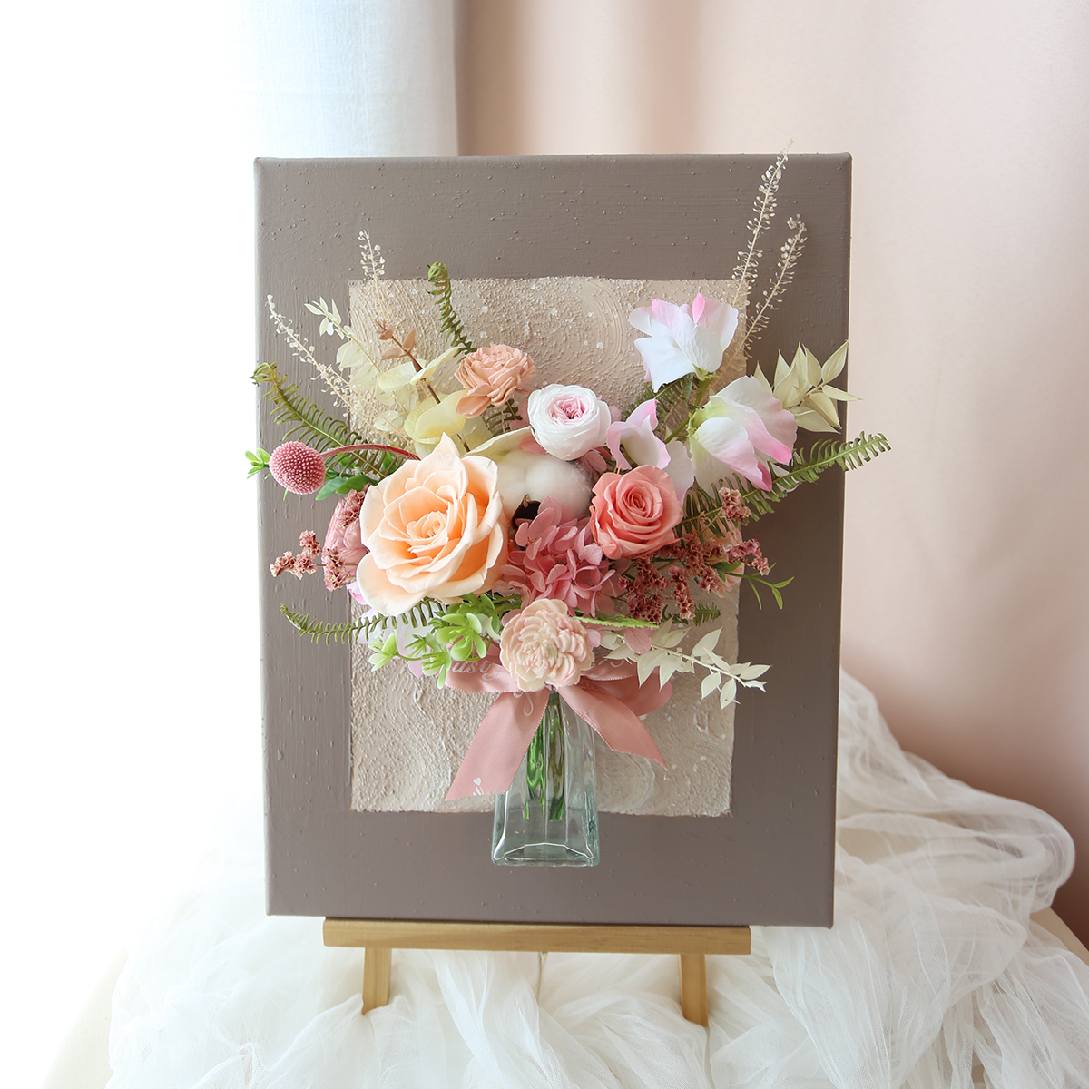 FD12｜溫柔呢喃立體花畫