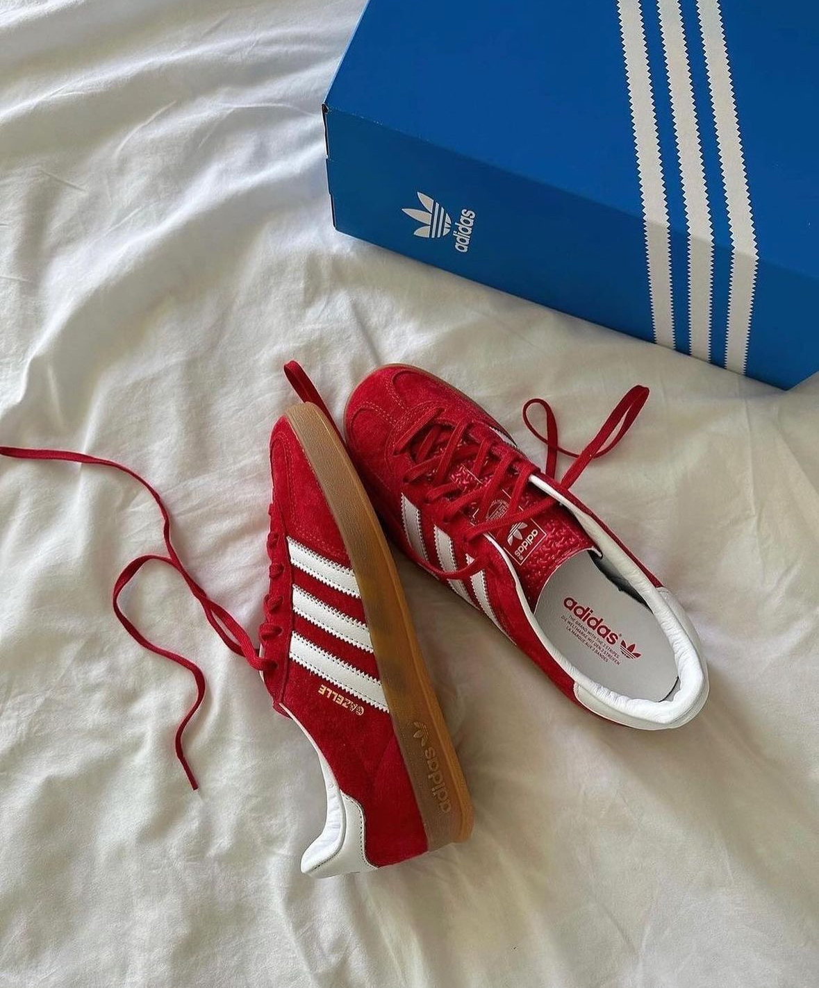 Adidas Originals Gazelle Indoor 復古紅 紅白色 麂皮 焦糖底 復古 德訓鞋 T頭鞋  JI2063/預購
