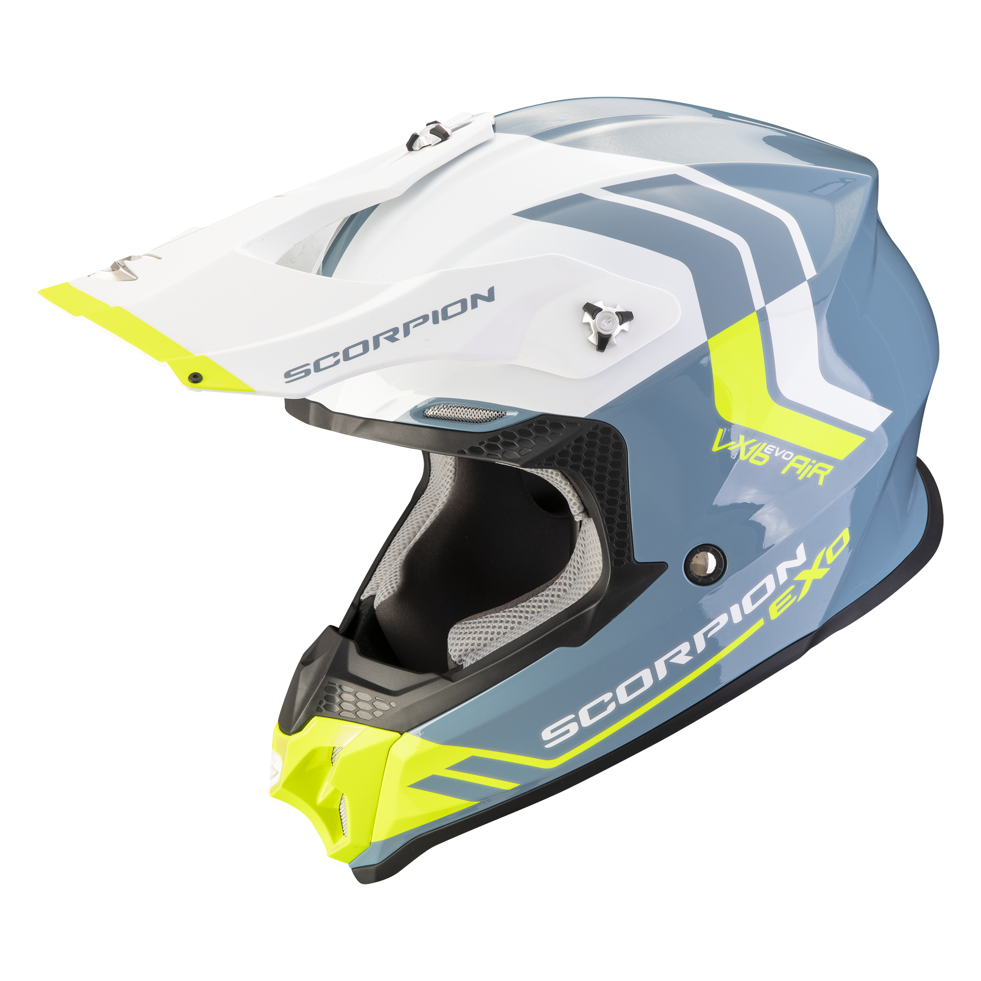 SCORPION VX-16 FUSION BLUE NEO-YELLOW 彩繪 藍螢光黃  越野帽