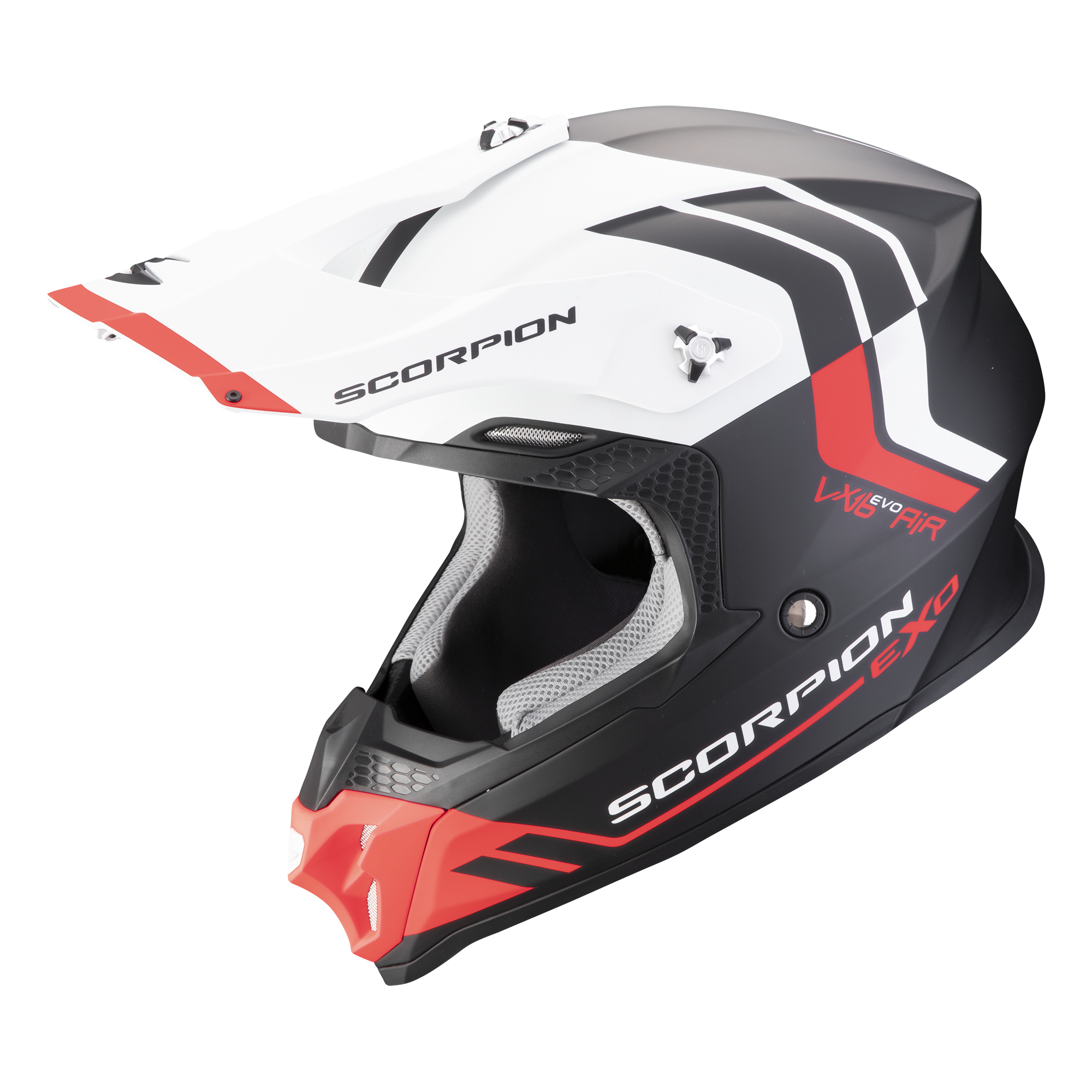 SCORPION VX-16 FUSION MATT BLACK RED 彩繪 消光黑紅  越野帽