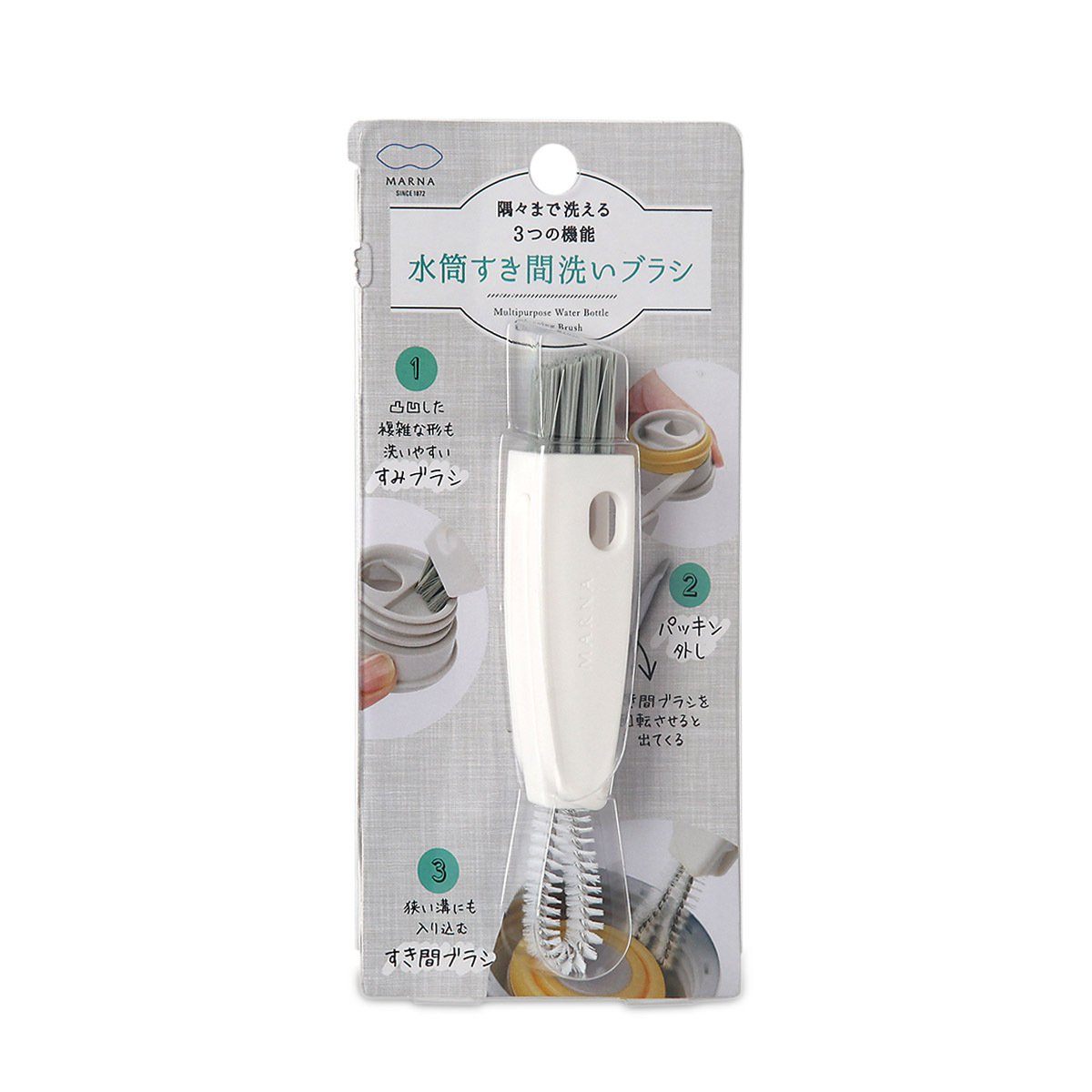 日本 MARNA 水瓶縫隙清潔刷 -K683W